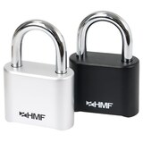 thumbnail of HMF Zahlenschloss Vorhängeschloss, Schloss mit 4-stelligem Zahlencode aus Zinklegierung, 5,3 x 2,4 x 7,8 cm, Silber