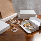 thumbnail of Caixas Catering, Plana 'Thepack Damasco' 310 G/M2 28X42 Cm Branco Cartão Ondulado Nano-Micro (100 Unidades)