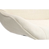 thumbnail of Set van 2 barkrukken Vonore stof creme/chroom