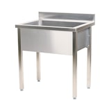 thumbnail of Romux® Fregadero con Seno Profundo de Acero Inoxidable 800x600x850 mm Desmontable | Pica Industrial con patas | Pila Lavadero para Cocina