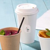 thumbnail of BIOZOYG 1000 Stück kompostierbare Einwegbecher 400ml / 16oz Pappbecher, Trinkbecher, Wegwerfbecher, Getränkebecher, einwandig, weiß, kompostierbar