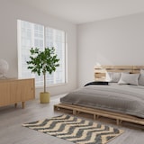 thumbnail of Relaxdays Läufer, Zick-Zack, 70 x 140 cm, Baumwolle & Jute, rutschfest, handgewebt, Diele & Flur, Teppich, beige-schwarz