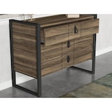 thumbnail of Kommode Sideboard mit 3 Schubladen Lost Metallfüße Walnuss