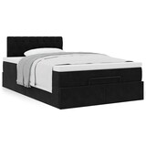 thumbnail of vidaXL Ottoman-Bett mit Matratze Schwarz 120x200 cm Samt