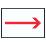 thumbnail of Richtungspfeil rechts Schild waagerecht rot weiss schwarz Pfeil A1 (594x841mm)