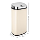 thumbnail of Kitchen Move Automatische RVS prullenbak LARGO crème 42L Roestvrij staal Beige