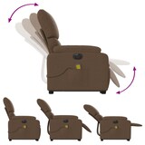 thumbnail of vidaXL Elektrischer Massagesessel mit Aufstehhilfe Braun Stoff