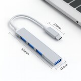 thumbnail of Premium USB-C Hub mit 4× USB 3.0 Anschlüssen – Aluminium, schnelle Datenübertragung, für Mac, Windows, Samsung, Apple