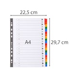 thumbnail of Exacompta, Separatore alfabetico A/Z, cartoncino bianco 160 gr, tasti colorati, A4