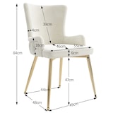 thumbnail of Merax Samt-Esszimmerstuhl(Set, 2 St), 6er-Set, Polsterstühle Küchenstühle luxuriöser Wohnzimmer-Schlafzimmer-Loungesessel , Beige&Gold