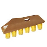 thumbnail of 150 Tragetabletts, Pappe "pure" 12 cm x 9,5 cm x 62 cm braun für 6 Trinkbecher