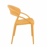 thumbnail of Lot de 4 chaises de terrasse jaune moutarde
