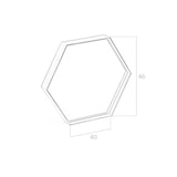 thumbnail of Angel Cerdá  Sechseckiger Spiegel aus Nussbaum 3039C