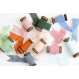 thumbnail of Chiffonband 4cm x 10m weich fließend - Stoffband zum Dekorieren Nähen Dekoband Hochzeitsdeko Tischdeko Schleifenband Geschenkband Eisblau