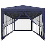 thumbnail of Tente de fête et 10 parois latérales en maille Bleu 3x12 m PEHD Modèle AbriSable 173