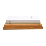 thumbnail of KLAMER Messer Schleifstein Set 1000/6000 Körnung Doppelseitiger Messerschärfer Abziehstein Wetzstein mit rutschfestem Bambusboden