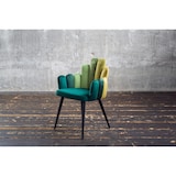 thumbnail of Silla KAWOLA Silla de comedor FREJA Base verde terciopelo negro