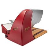 thumbnail of Berkel Home Line 250 Plus rot MATT mit handgefertigtem Einlegebrett aus Fassholz