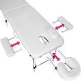 thumbnail of 2 Zonen Massageliege-Set mit Polsterung, Massagerollen und Aluminiumgestellweiß