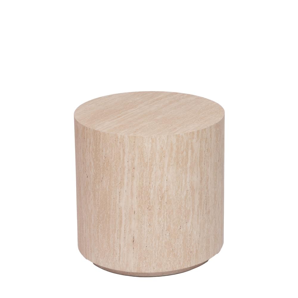 Bout de canapé Travertin -  Crème / Ivoire Rond Bois Amadeus 45.00x45.00 cm