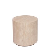 thumbnail of Bout de canapé Travertin -  Crème / Ivoire Rond Bois Amadeus 45.00x45.00 cm