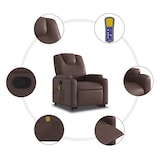thumbnail of vidaXL Massagesessel mit Aufstehhilfe Braun Kunstleder