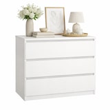thumbnail of WellHome - Commode de Chambre avec 3 Tiroirs en coloris Blanc 77 x 50 x 71 cm - Sil White
