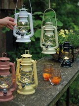thumbnail of Laterne Sturmlaterne LED Licht Campinglampe Camping H 24,5 cm weiß