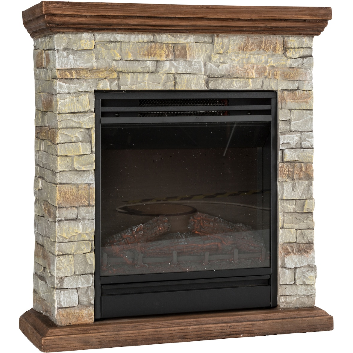 KlarsteinEtna Elektrokamin 1800W Wochentimer Fernbedienung LEDHellbraun