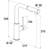 thumbnail of Namor® 4 Fensterarmatur, schwarz matt, HD, Einhebelmischer, schwenkbar, 5025036