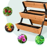 thumbnail of Relaxdays Vertikalbeet, Holz, HxBxT: 82 x 75 x 90 cm, Hochbeet mit 5 Kästen, Etagenbeet Balkon, Terrasse, orange/schwarz