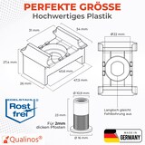 thumbnail of Qualinos 50x Grün (6005) Ersatzteil-Set für Doppelstabmatten Klemmbock 40mm und V2A Nietmutter ohne Schraube
