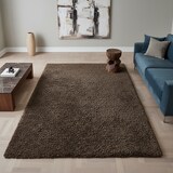 thumbnail of Teppich Schlafzimmer Hochflor Unifarben Samtweich Waschbar Strapazierfähig Wohnzimmer Braun 280x370 cm – SALZACH von Kadima Design