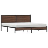 thumbnail of vidaXL Bedframe zonder matras metaal bruin eikenkleurig 160x200 cm