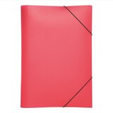 thumbnail of Gummizugmappe A3, PP, rot, 3 Einschlagklappen