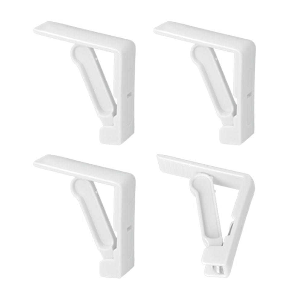 Set de 4 pinces pour nappes luxe -  Blanc Autre forme Plastique Metaltex 6.00x2.00 cm