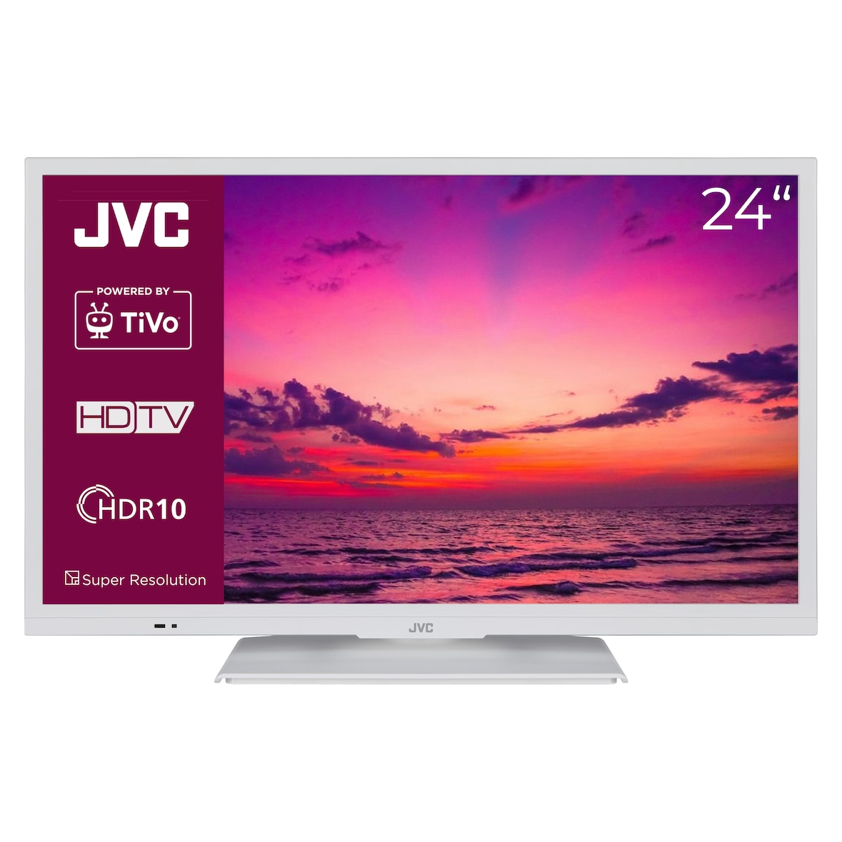 JVC LT-24VH5455W 24 Zoll Fernseher Smart TV Powered by TiVo (HD-Ready, HDR, Triple-Tuner, 6 Monate HD+ inkl.)