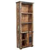 thumbnail of SIT Möbel Bücherschrank | 5 Fächer, 1 Schiebetür | Altholz mit Metall | natur-bunt-schwarz- | B 66 x T 32 x H 180 cm | 11308-98 | Serie JUPITER