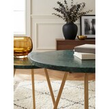 thumbnail of Beistelltisch Echter Marmor Grün 38x38x44cm Anstelltisch Metall Gold, Kleiner Dreibein Sofatisch Rund, Wohnzimmertisch Couch Modern, Couchtisch