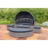 thumbnail of Merxx Riva RelaxinselØ 180 cm. inkl. Auflagen und KissengrauAluminiumgestell mit Kunststoffgeflecht