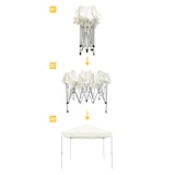 thumbnail of METRO PROFESSIONAL Tenda dobrável Thagpi para restauração, aço/poliéster, 3 x 3 m, repelente de água, branco