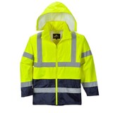 thumbnail of Portwest - Veste de pluie bicolore ventilée dans le dos HV Jaune / Bleu Marine Taille 2XL