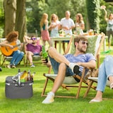 thumbnail of Relaxdays Einkaufskorb mit Kühlfunktion, faltbar, Deckel, Henkel, 27 Liter, Thermo Tragekorb, Polyester, Aluminium, grau