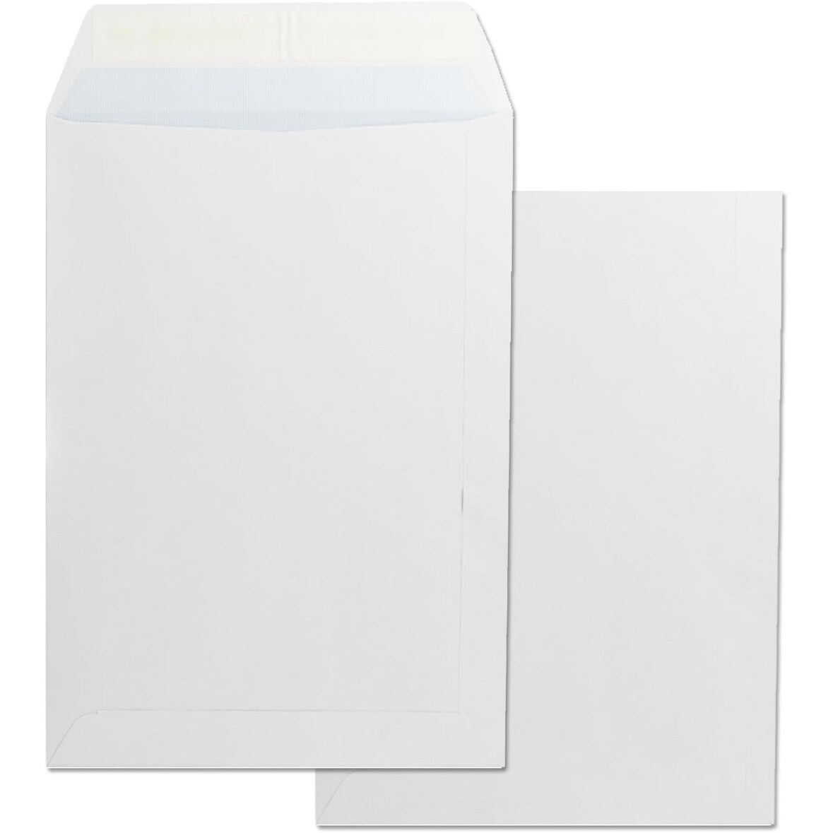 Sobres de Papel, Sobre Bolsa Papel color Blanco, Sobre Tamaño B5 176 x 250 mm, Sobre con Cierre Tira de Silicona ·m-office (2000 uds,176x250mm)