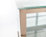 thumbnail of Romux® Kühlvitrine für Konditorei Quadratisch Standgerät 2 Böden Weiß 640 Liter Umluftkühlung | Kühlvitrine Gerade Glasscheiben