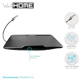 thumbnail of WellHome - Tavolino "Oran" con lampada a LED in nero, 40 x 33 cm