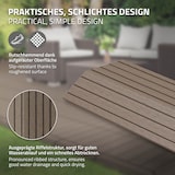 thumbnail of ML-Design – WPC Abschlussleiste – gerade 30x2x7,5 cm Dunkelbraun | Holzoptik, geriffelt, für Terrassenfliesen