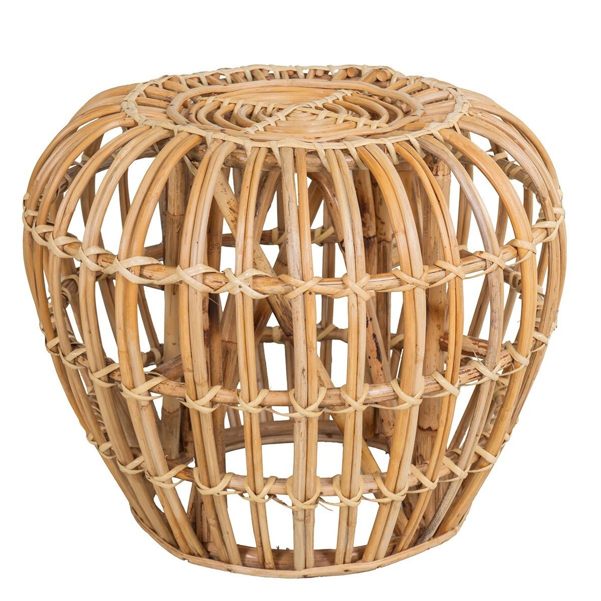 Pouf en rotin H39 X Ø50/39