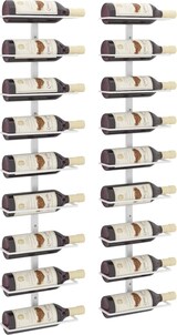 thumbnail of vidaXL Wand-Weinregal für 9 Flaschen 2 Stk. Weiß Eisen