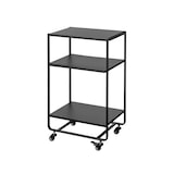 thumbnail of Yamazaki Home Küchenwagen auf Rollen schwarz Metall mit Rollen 3 Ebenen 38x81x49cm Tower 04919